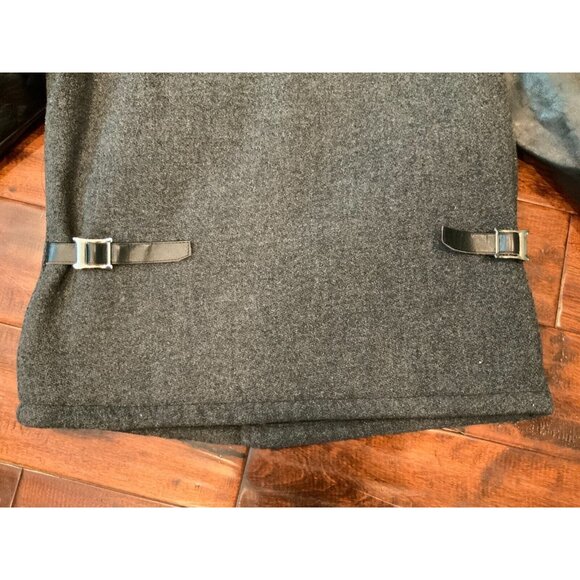 Dry Bones Gray Wool Varsity Jacket w/ Black Leather Sleeves, Size M - Picture 11 of 11